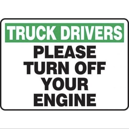 Accuform TRUCK DRIVERS Safety Sign PLEASE TURN MTKC902VS